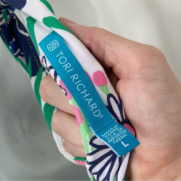 Tori Richard Fia Morning Glory Mini Dress size Large - Picture 9 of 9